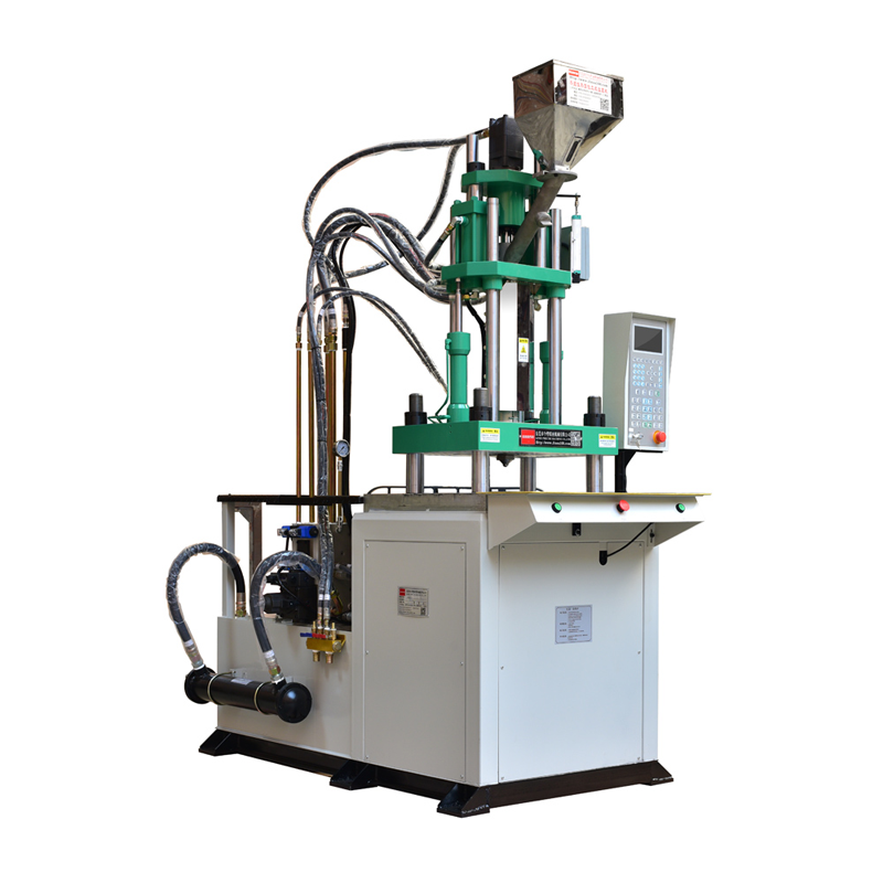 Double shot cylinder vertical injection molding machine